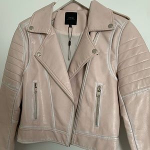 Baby Pink Joe’s Jeans Moto Leather jacket